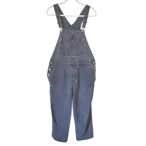 Old Navy Womens Denim‎ Overalls Petite 12 Vintage Wash Black Relaxed Fit Cotton